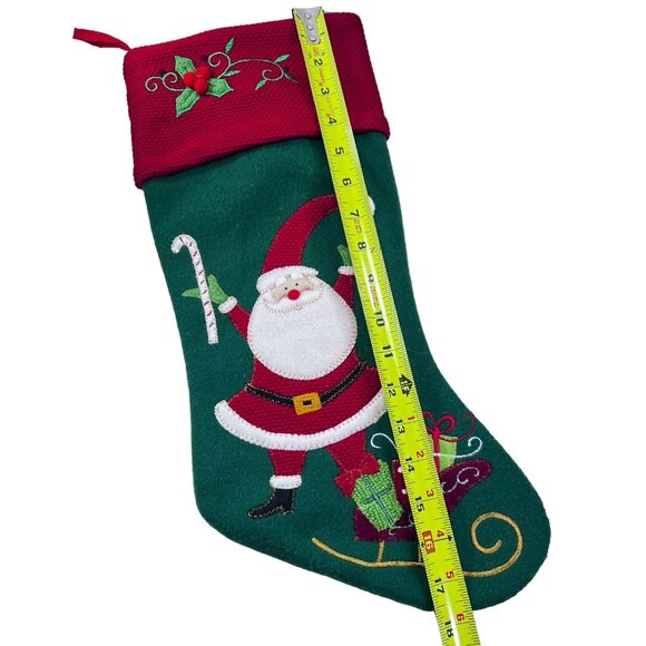 Christmas Stocking Fleece 3D Santa Candy Cane Sleigh Presents Prima Creations - Picture 12 of 12